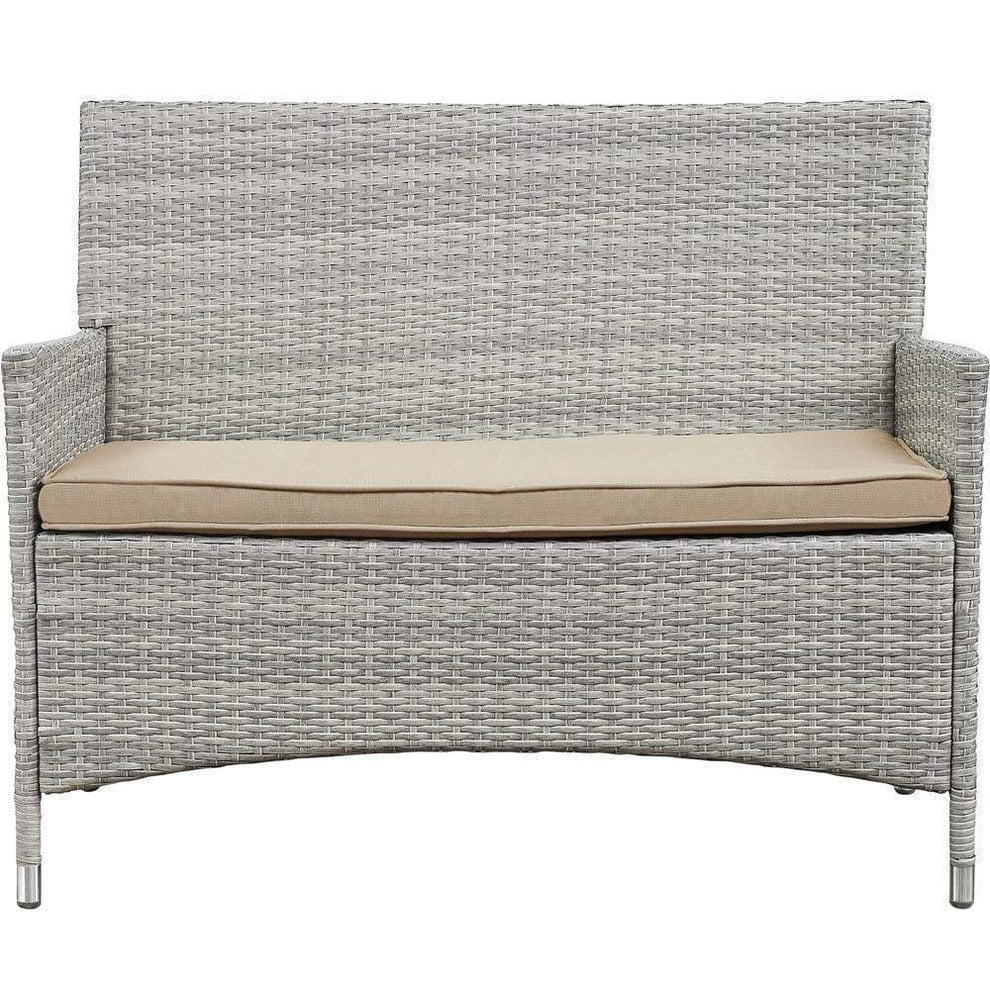 Modway Bridge 4 Piece Outdoor Patio Rattan Conversation Set - EEI-2212 | Outdoor Sofas, Loveseats & Sectionals | Modishstore - 5