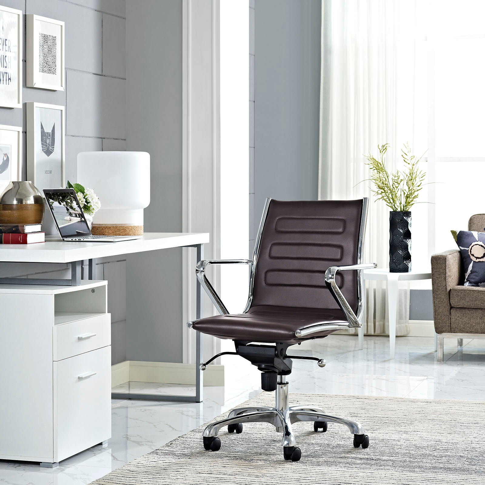 Ascend Mid Back Office Chair By Modway - EEI-2214 | Office Chairs | Modishstore - 1