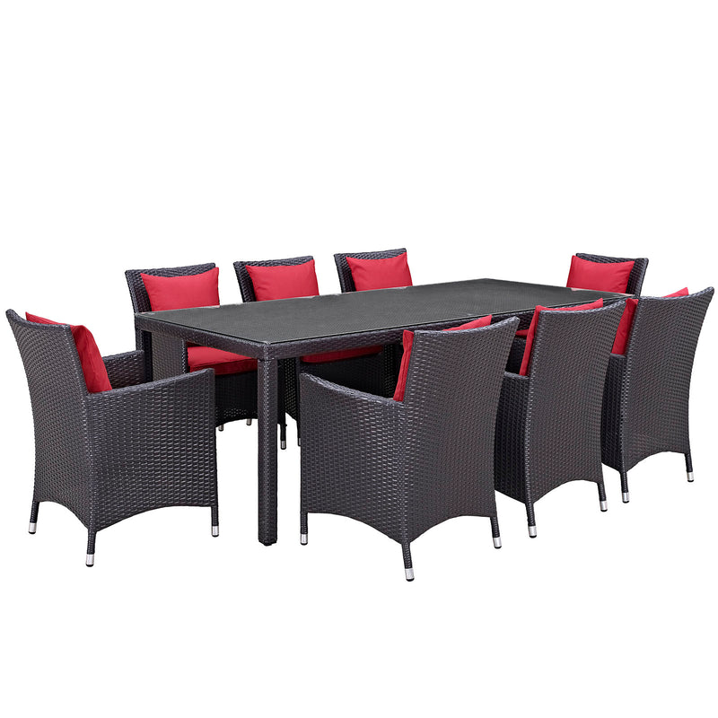 Modway Convene 9 Piece Outdoor Patio Dining Set - EEI-2217 | Outdoor Dining Sets | Modishstore - 3