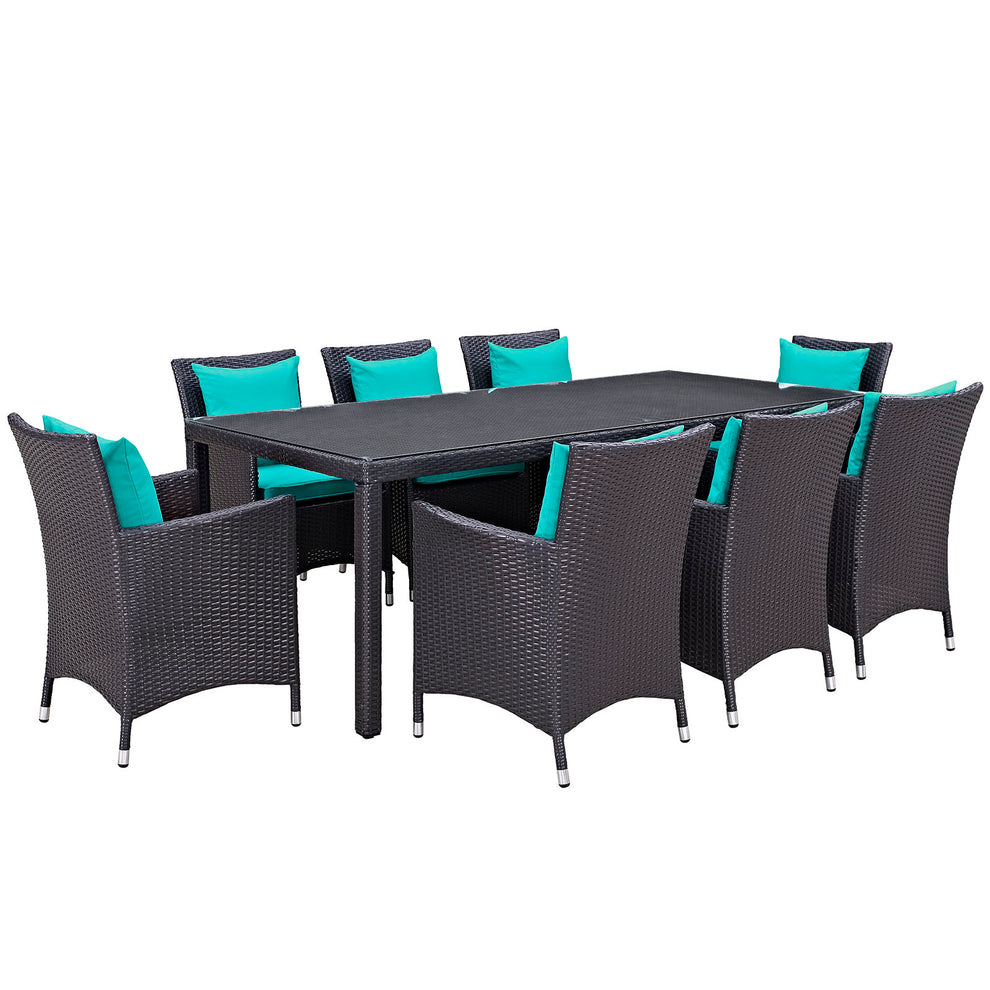 Modway Convene 9 Piece Outdoor Patio Dining Set - EEI-2217 | Outdoor Dining Sets | Modishstore - 2