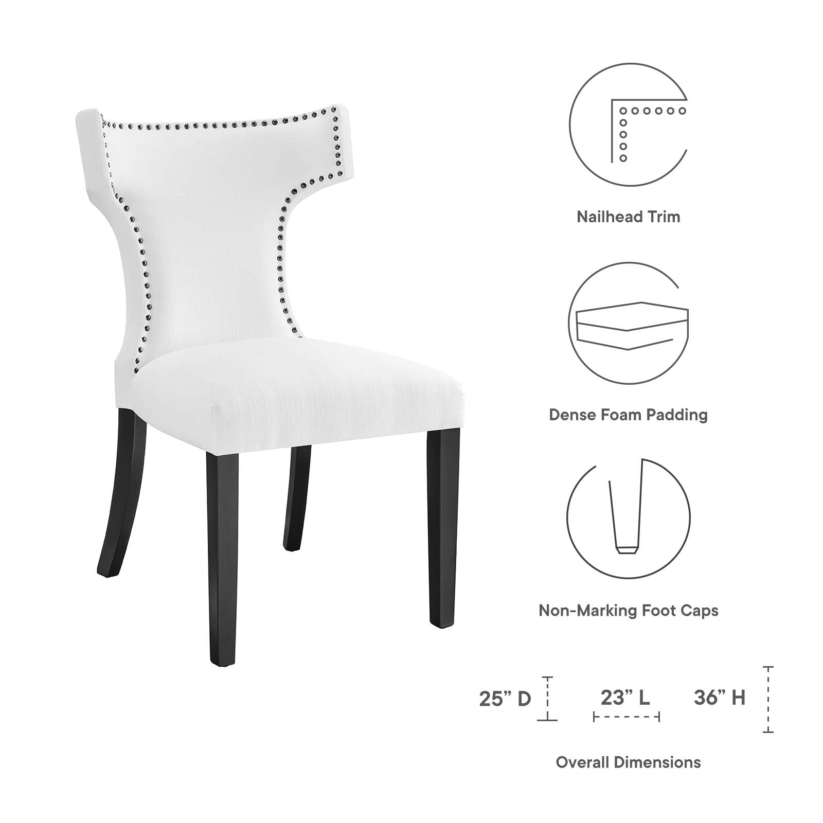 Modway Curve Fabric Dining Chair | Dining Chairs | Modishstore-50