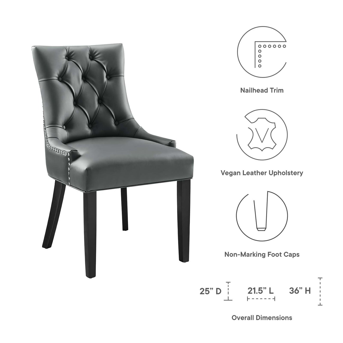 Modway Regent Vinyl Dining Chair | Dining Chairs | Modishstore-15
