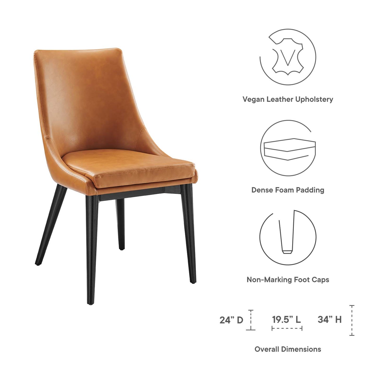 Modway Viscount Vinyl Dining Chair | Dining Chairs | Modishstore-22