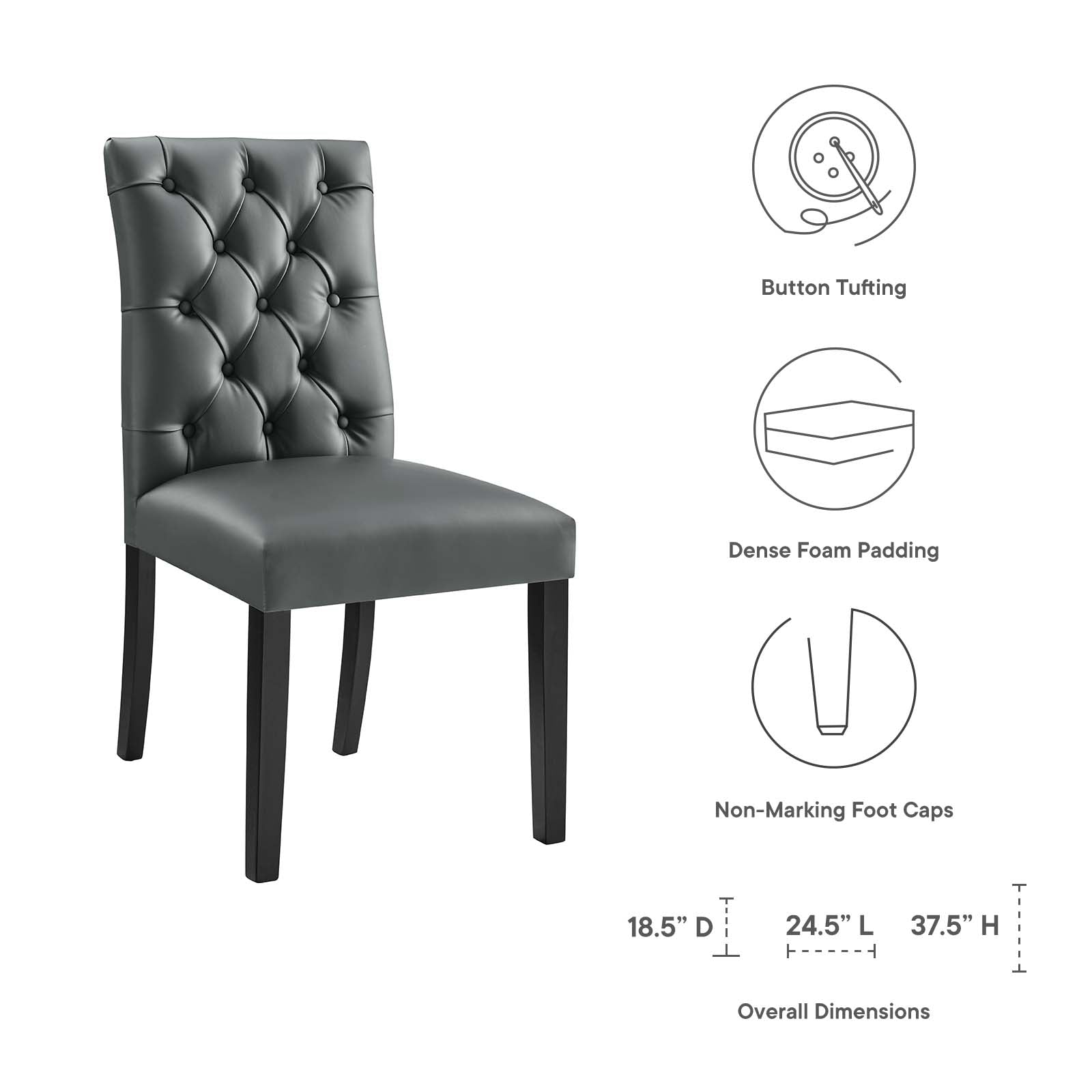 Modway Duchess Vinyl Dining Chair | Dining Chairs | Modishstore-14
