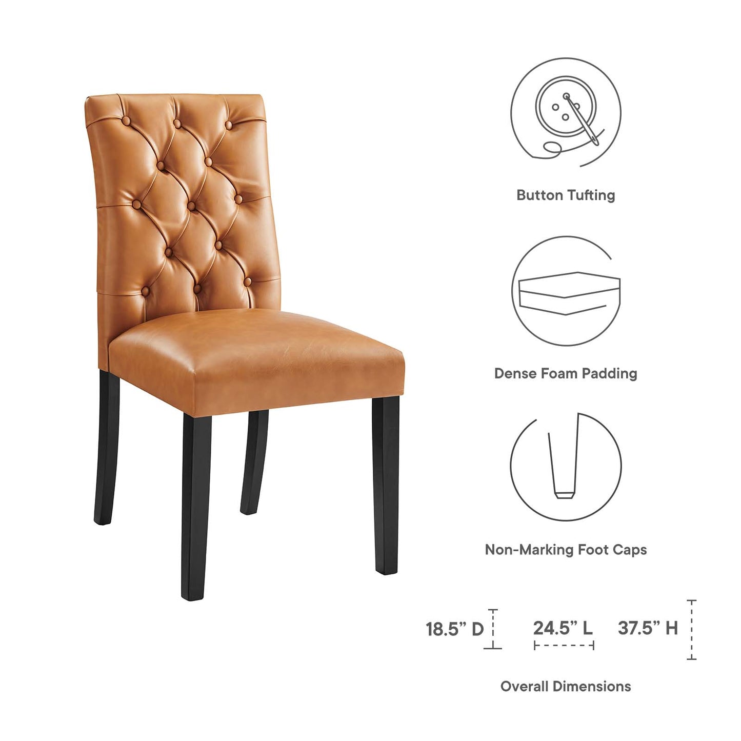 Modway Duchess Vinyl Dining Chair | Dining Chairs | Modishstore-24