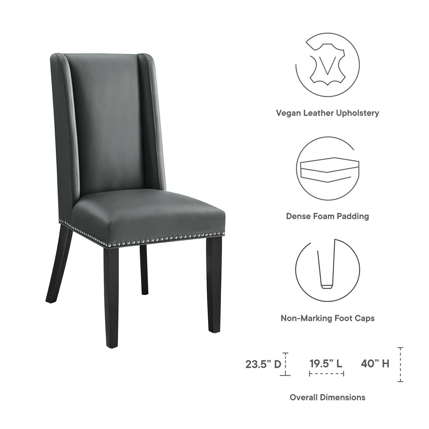 Modway Baron Vinyl Dining Chair | Dining Chairs | Modishstore-15