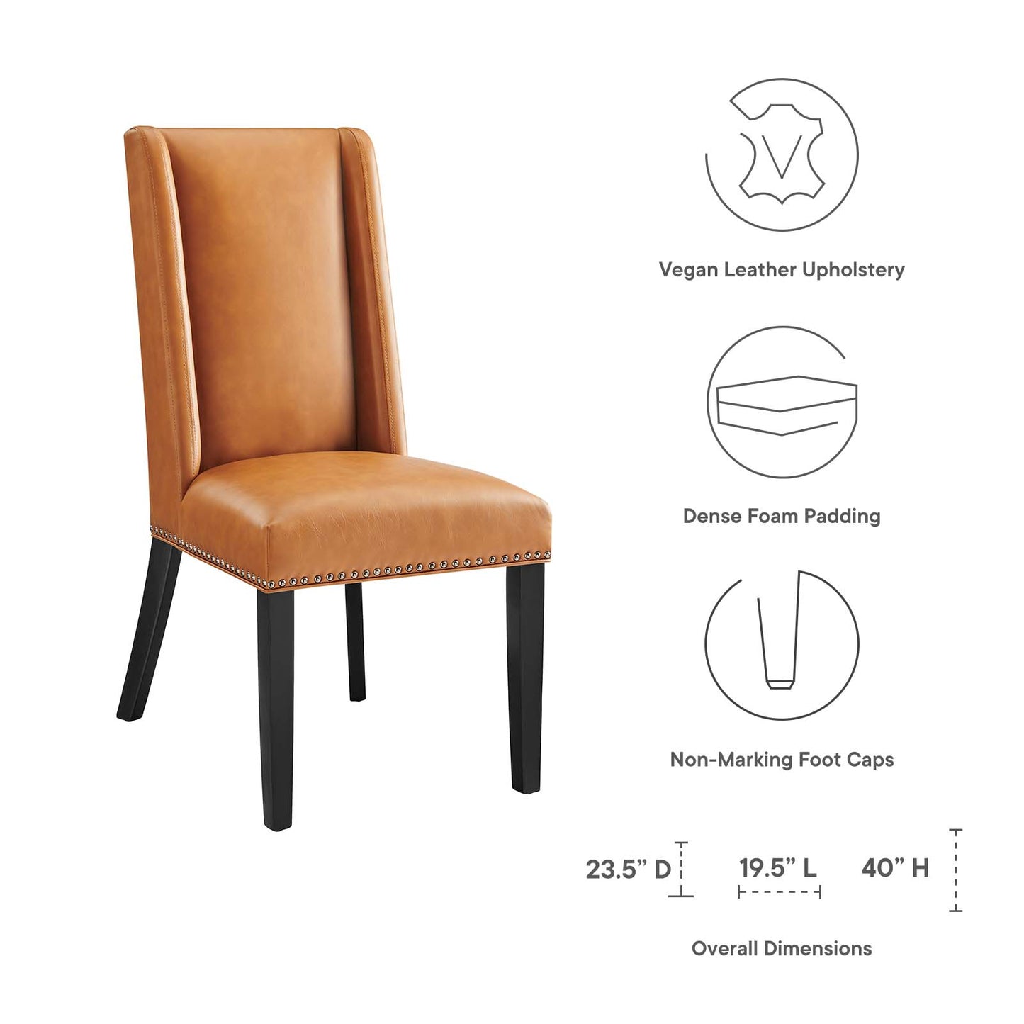 Modway Baron Vinyl Dining Chair | Dining Chairs | Modishstore-24