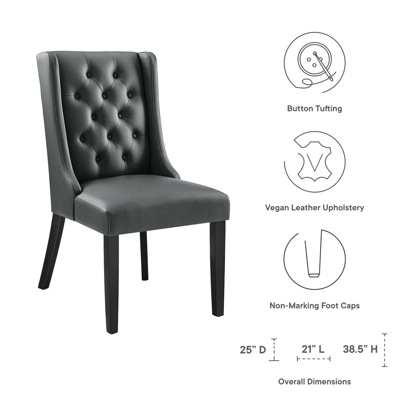 Modway Baronet Vinyl Dining Chair | Dining Chairs | Modishstore-14