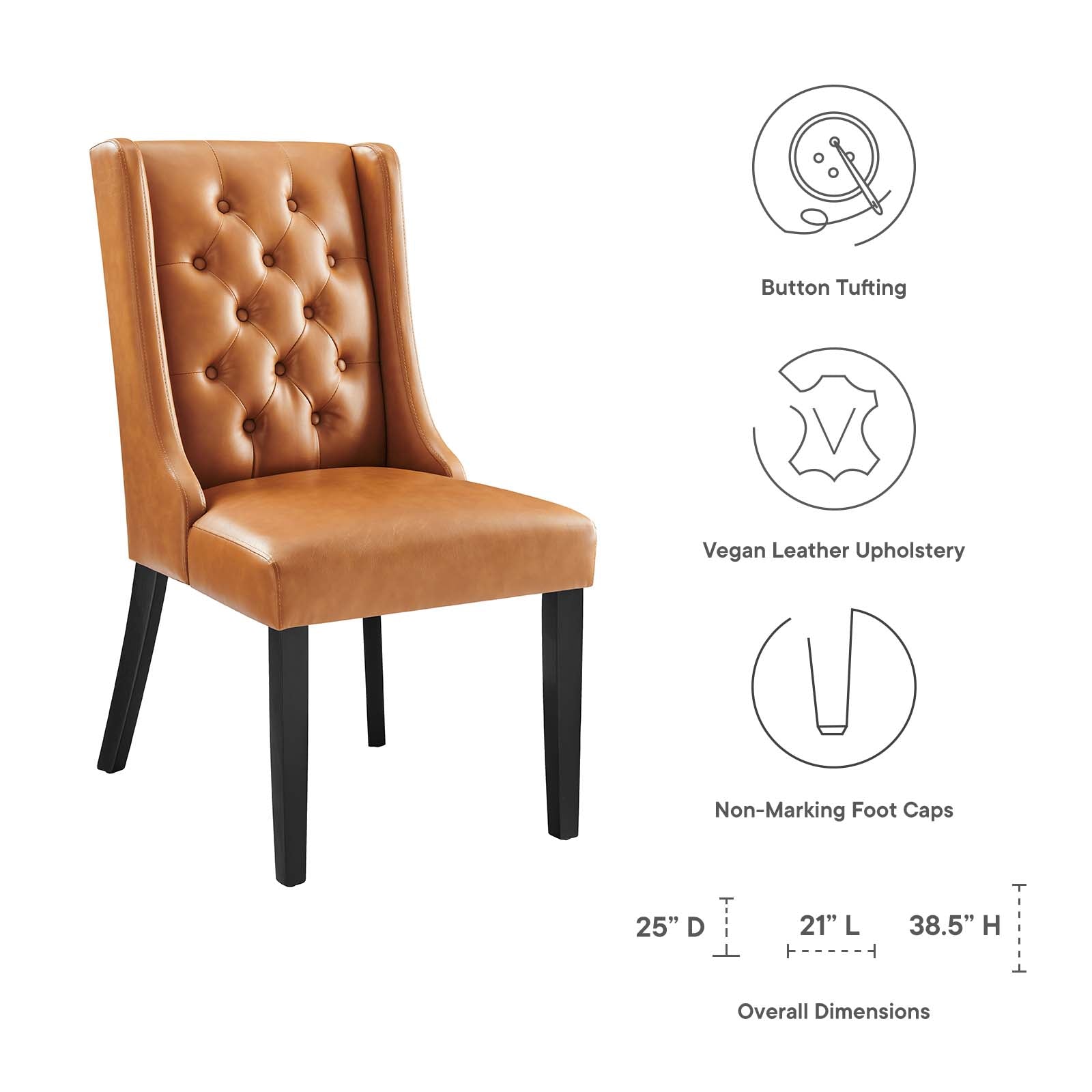Modway Baronet Vinyl Dining Chair | Dining Chairs | Modishstore-23