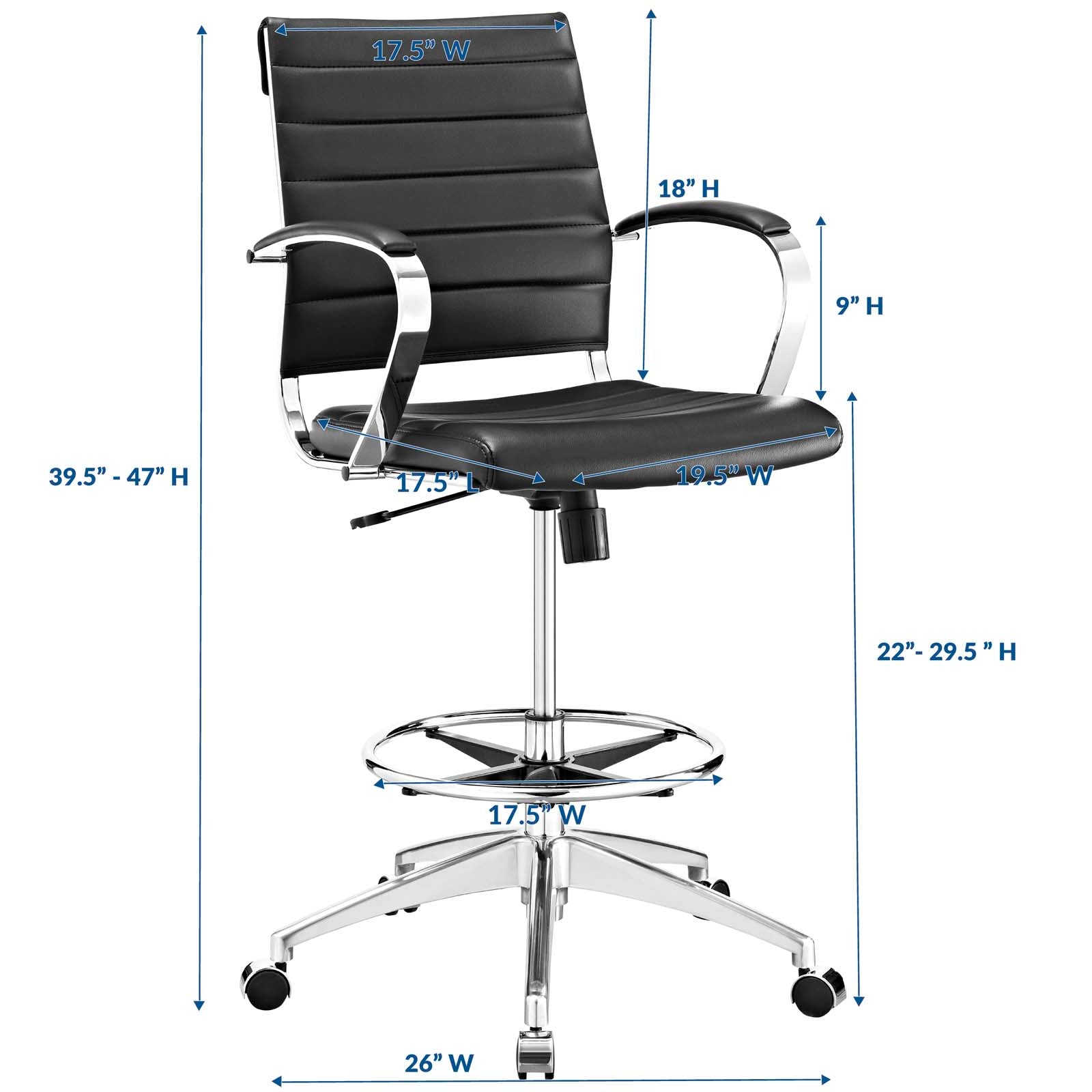 Jive Drafting Chair By Modway - EEI-2236 | Office Chairs | Modishstore - 3
