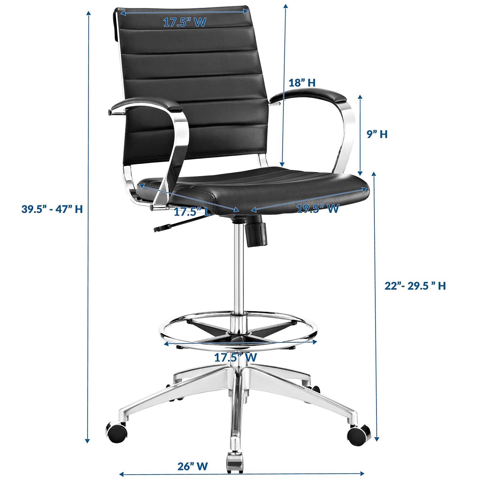 Jive Drafting Chair By Modway - EEI-2236 | Office Chairs | Modishstore - 7