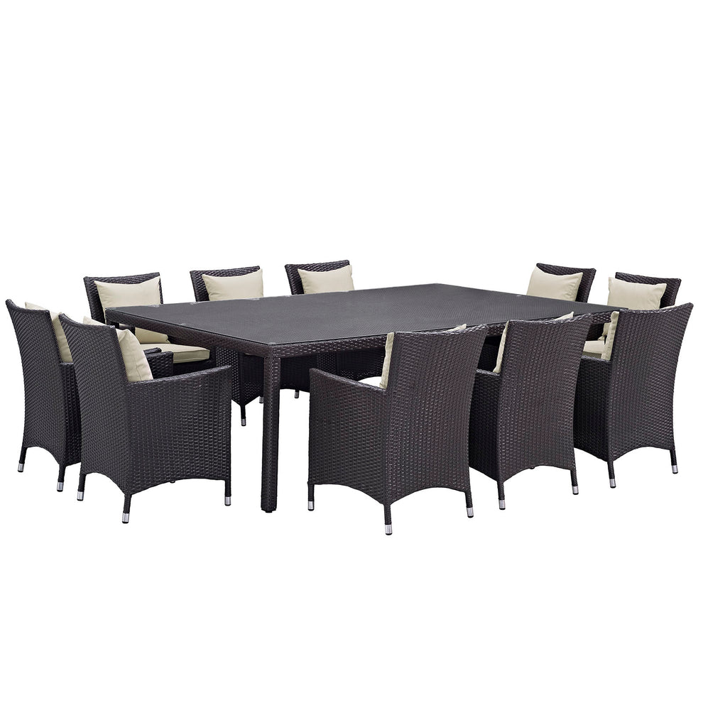 Modway Convene 11 Piece Outdoor Patio 90" Dining Set - EEI-2240 | Outdoor Dining Sets | Modishstore - 7