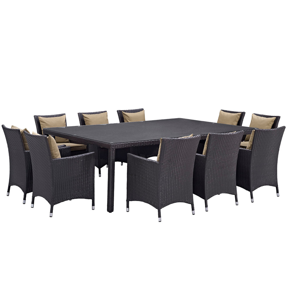 Modway Convene 11 Piece Outdoor Patio 90" Dining Set - EEI-2240 | Outdoor Dining Sets | Modishstore - 6