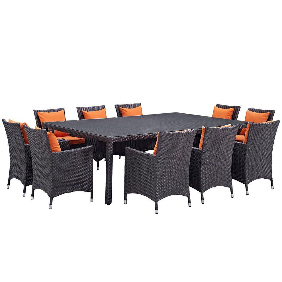 Modway Convene 11 Piece Outdoor Patio 90" Dining Set - EEI-2240 | Outdoor Dining Sets | Modishstore - 5