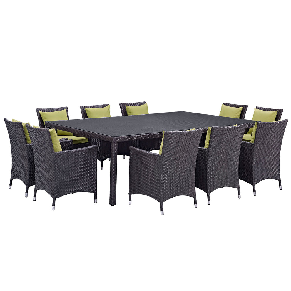 Modway Convene 11 Piece Outdoor Patio 90" Dining Set - EEI-2240 | Outdoor Dining Sets | Modishstore - 4