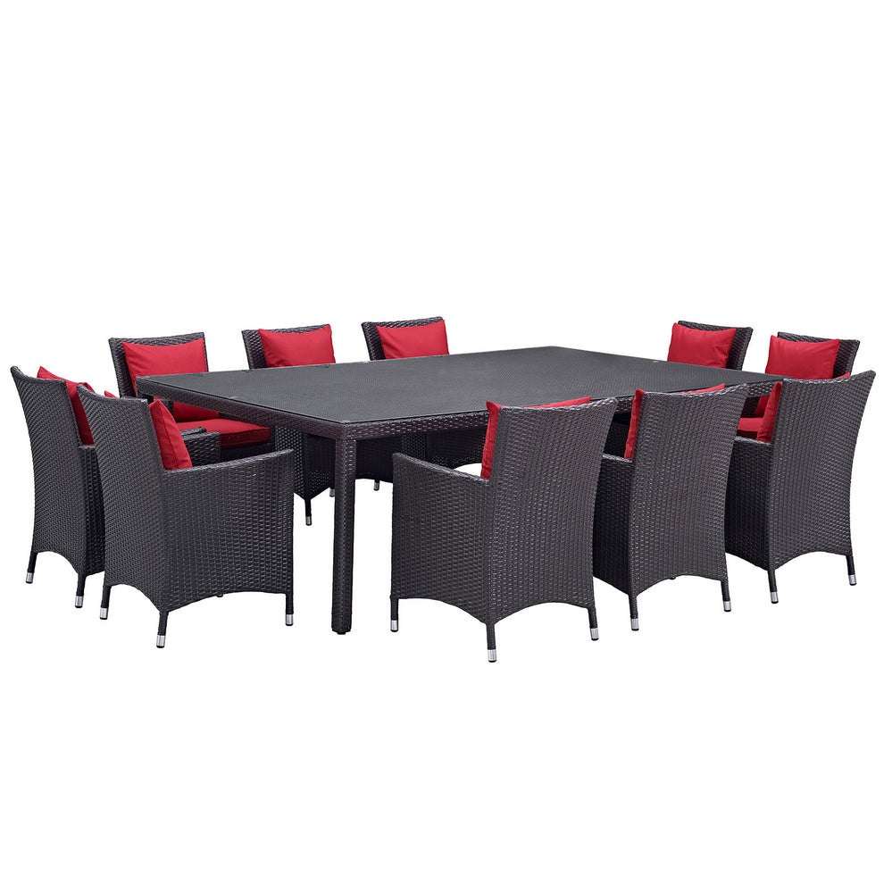 Modway Convene 11 Piece Outdoor Patio 90" Dining Set - EEI-2240 | Outdoor Dining Sets | Modishstore - 3