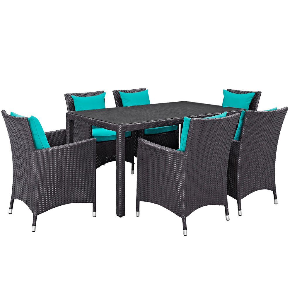 Modway Convene 7 Piece Outdoor Patio Dining Set - EEI-2241 - EEI-2241 | Outdoor Dining Sets | Modishstore - 2