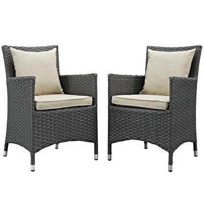 Modway Sojourn 2 Piece Outdoor Patio Sunbrella Dining Set - EEI-2242 | Outdoor Chairs | Modishstore - 8