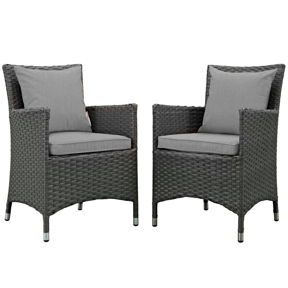 Modway Sojourn 2 Piece Outdoor Patio Sunbrella Dining Set - EEI-2242 | Outdoor Chairs | Modishstore - 1