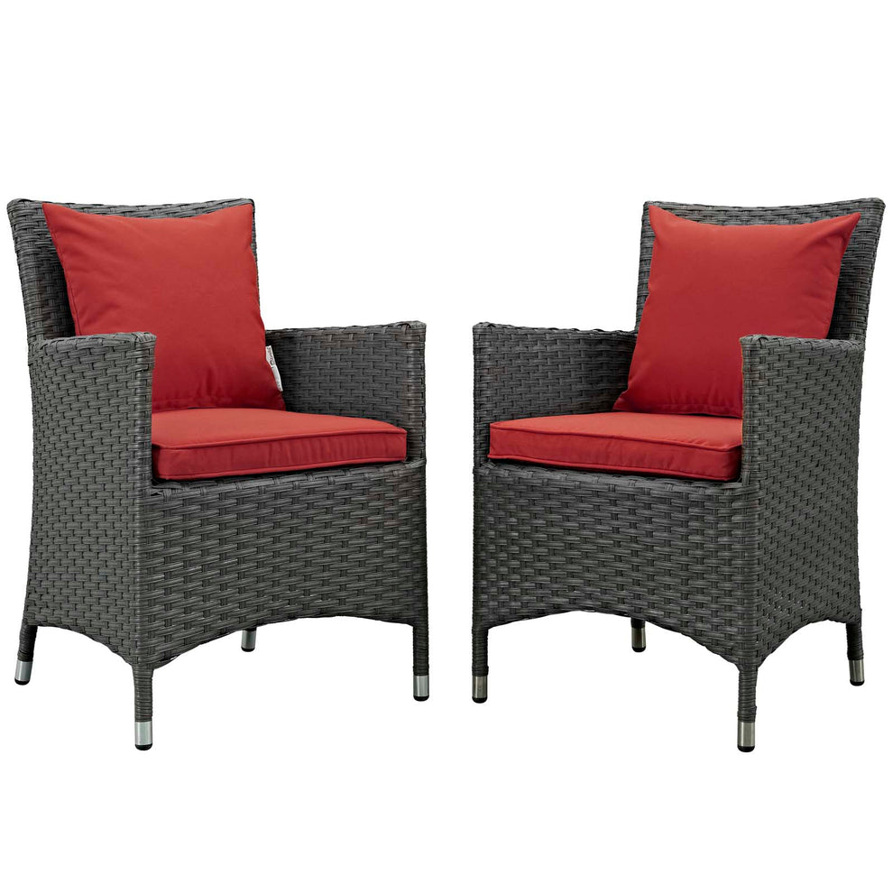 Modway Sojourn 2 Piece Outdoor Patio Sunbrella Dining Set - EEI-2242 | Outdoor Chairs | Modishstore - 9