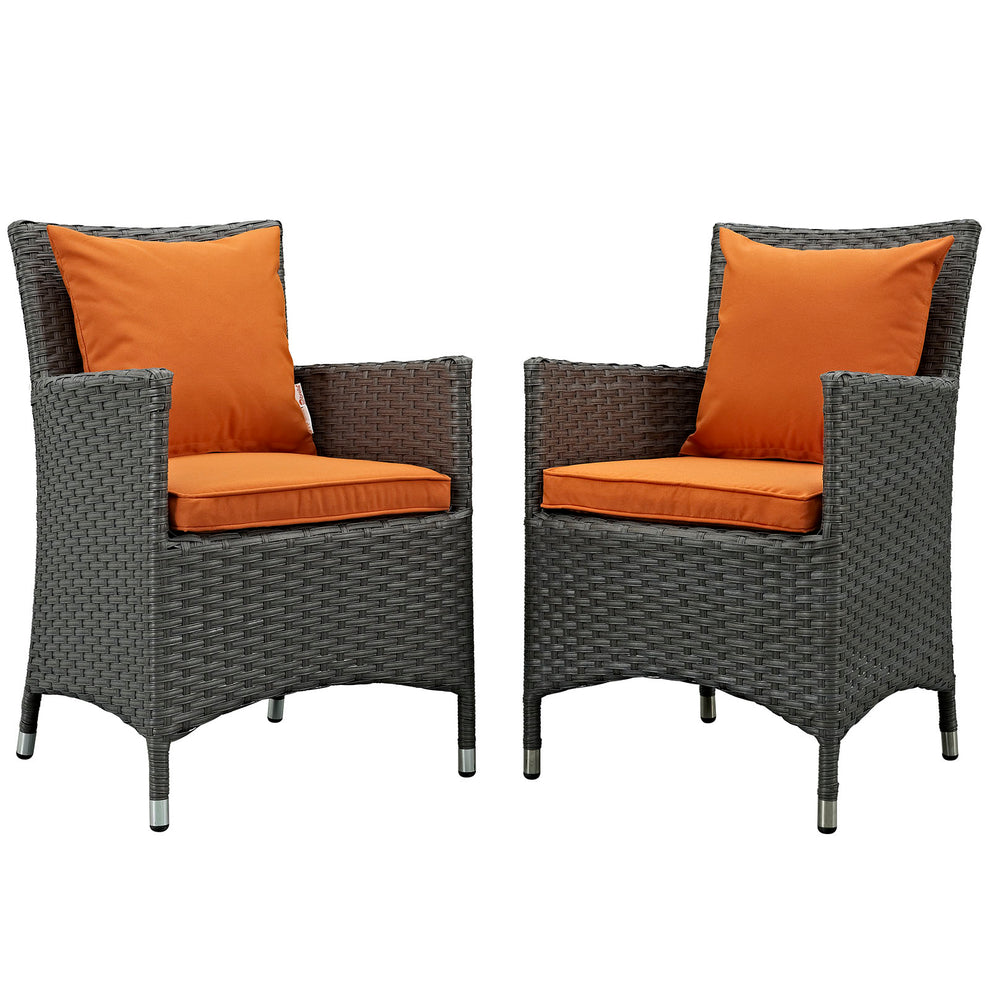 Modway Sojourn 2 Piece Outdoor Patio Sunbrella Dining Set - EEI-2242 | Outdoor Chairs | Modishstore - 6
