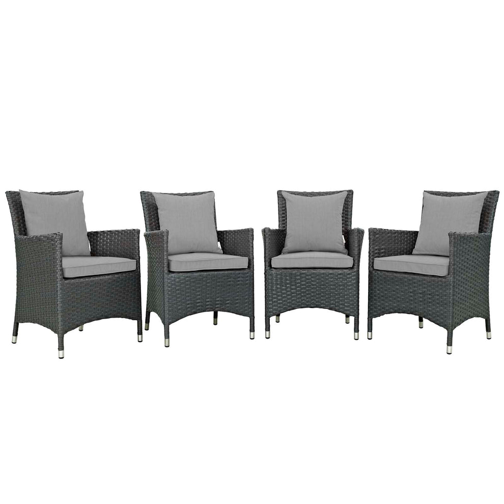 Modway Sojourn 4 Piece Outdoor Patio Sunbrella Dining Set - EEI-2243 | Outdoor Chairs | Modishstore - 4