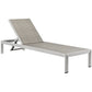 Modway Shore Outdoor Patio Aluminum Rattan Chaise - Silver Gray | Outdoor Recliners & Lounge Chairs | Modishstore-3