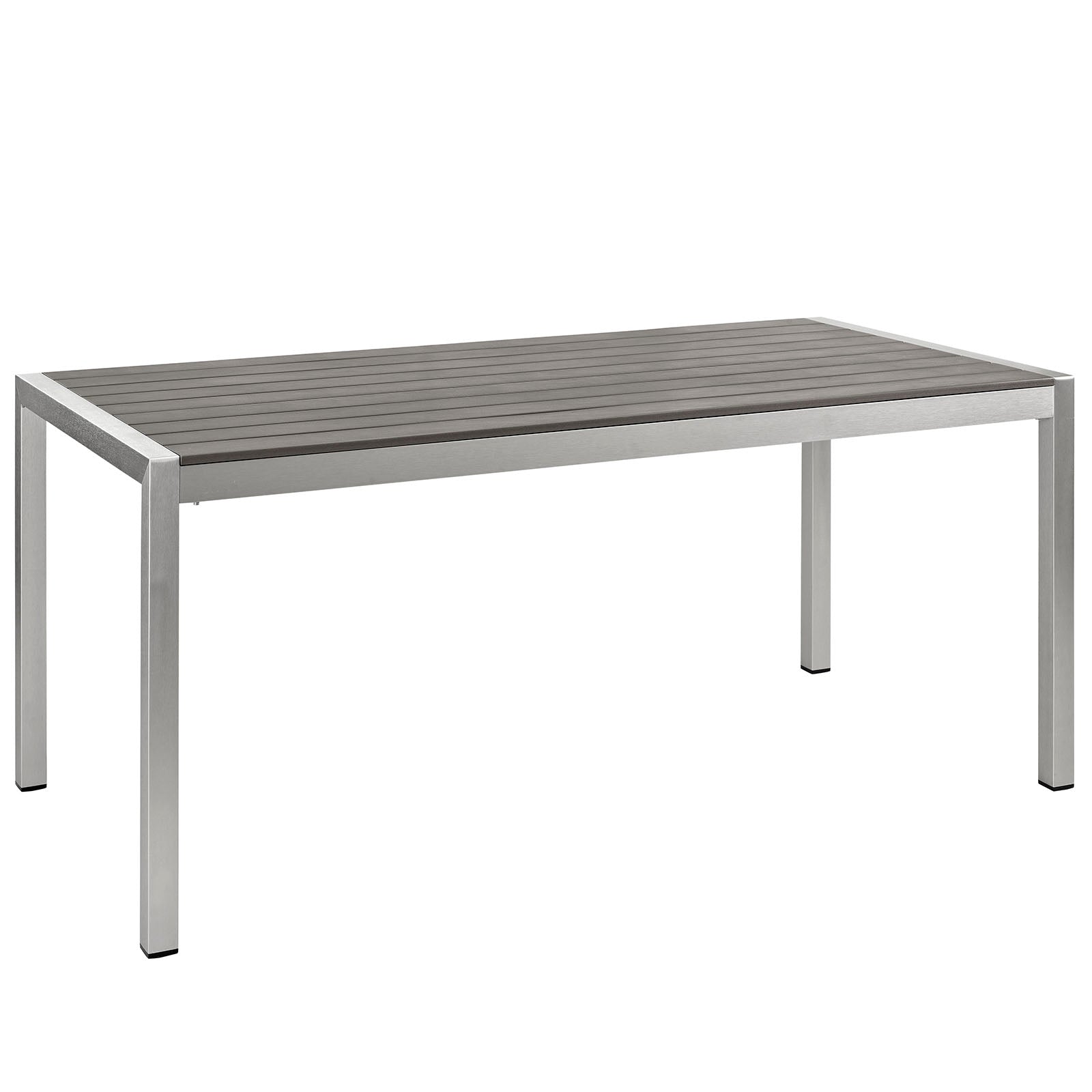 Modway Shore Outdoor Patio Aluminum Dining Table - Silver Gray - EEI-2251 | Dining Tables | Modishstore - 3