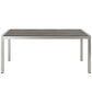 Modway Shore Outdoor Patio Aluminum Dining Table - Silver Gray - EEI-2251 | Dining Tables | Modishstore - 2