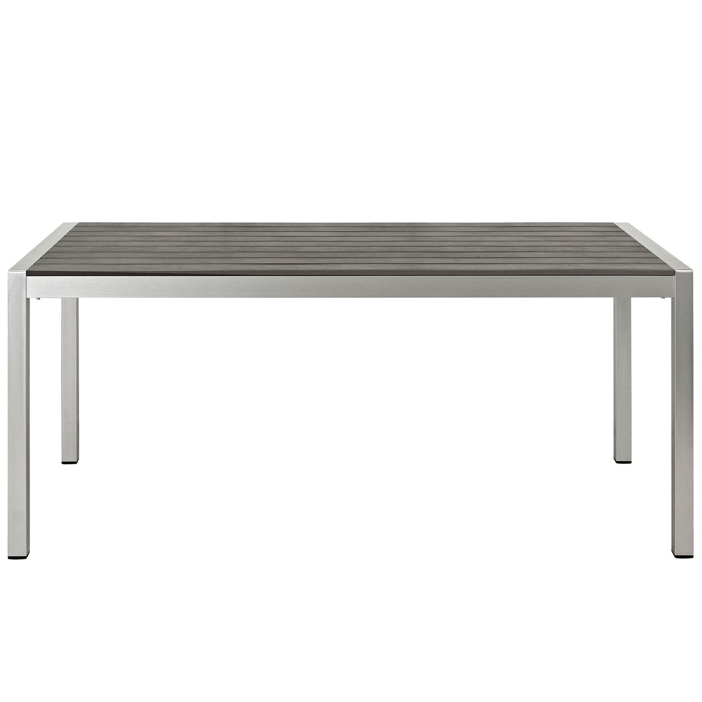 Modway Shore Outdoor Patio Aluminum Dining Table - Silver Gray - EEI-2251 | Dining Tables | Modishstore - 2