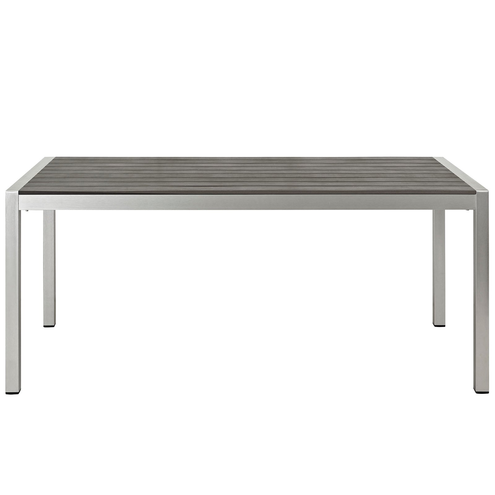 Modway Shore Outdoor Patio Aluminum Dining Table - Silver Gray - EEI-2251 | Dining Tables | Modishstore - 2