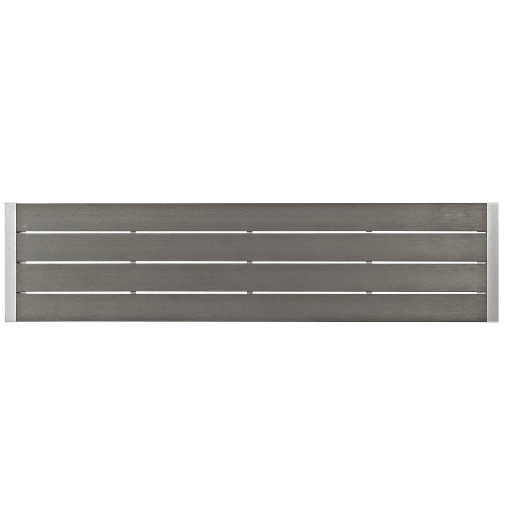 Modway Shore Outdoor Patio Aluminum Bench - Silver Gray - EEI-2252 | Outdoor Stools & Benches | Modishstore - 2