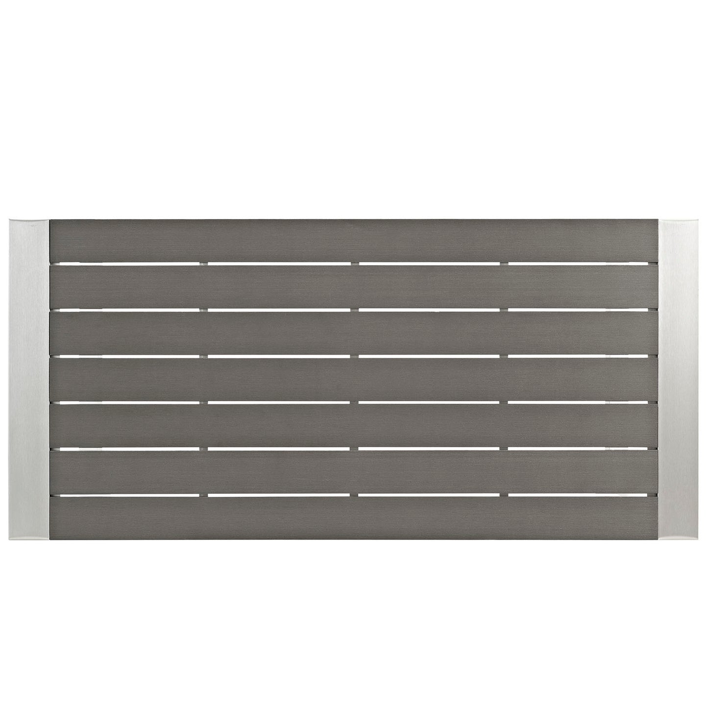 Modway Shore Outdoor Patio Aluminum Rectangle Bar Table - Silver Gray | Bar Table | Modishstore-2