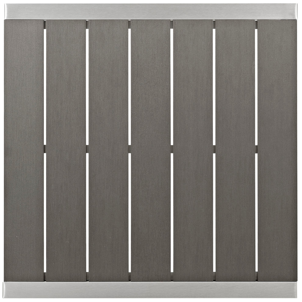 Modway Shore Outdoor Patio Aluminum Bar Table - Silver Gray - EEI-2256 | Bar Tables | Modishstore - 3
