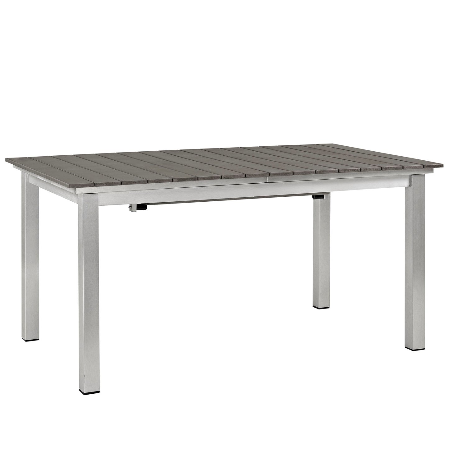 Modway Shore Outdoor Patio Wood Dining Table - Silver Gray | Dining Tables | Modishstore-2