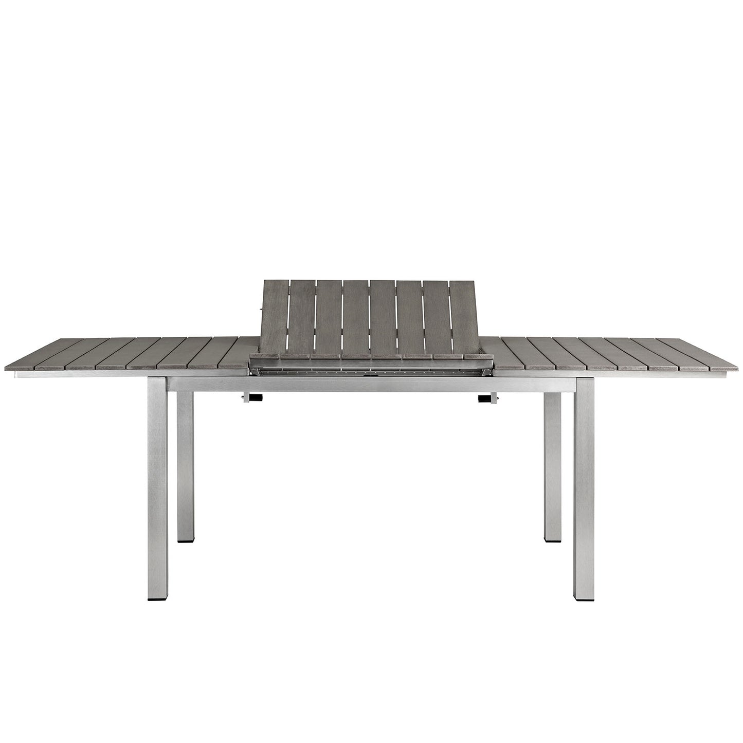Modway Shore Outdoor Patio Wood Dining Table - Silver Gray | Dining Tables | Modishstore-5
