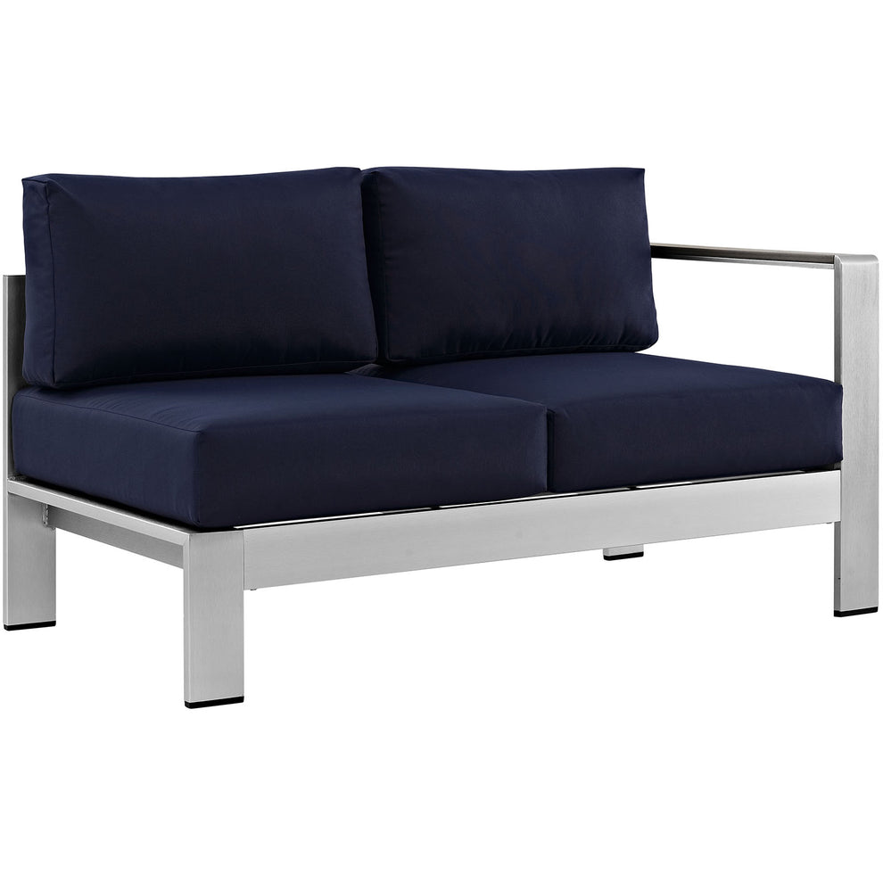 Modway Shore Right-Arm Corner Sectional Outdoor Patio Aluminum Loveseat - EEI-2262 | Outdoor Sofas, Loveseats & Sectionals | Modishstore - 2