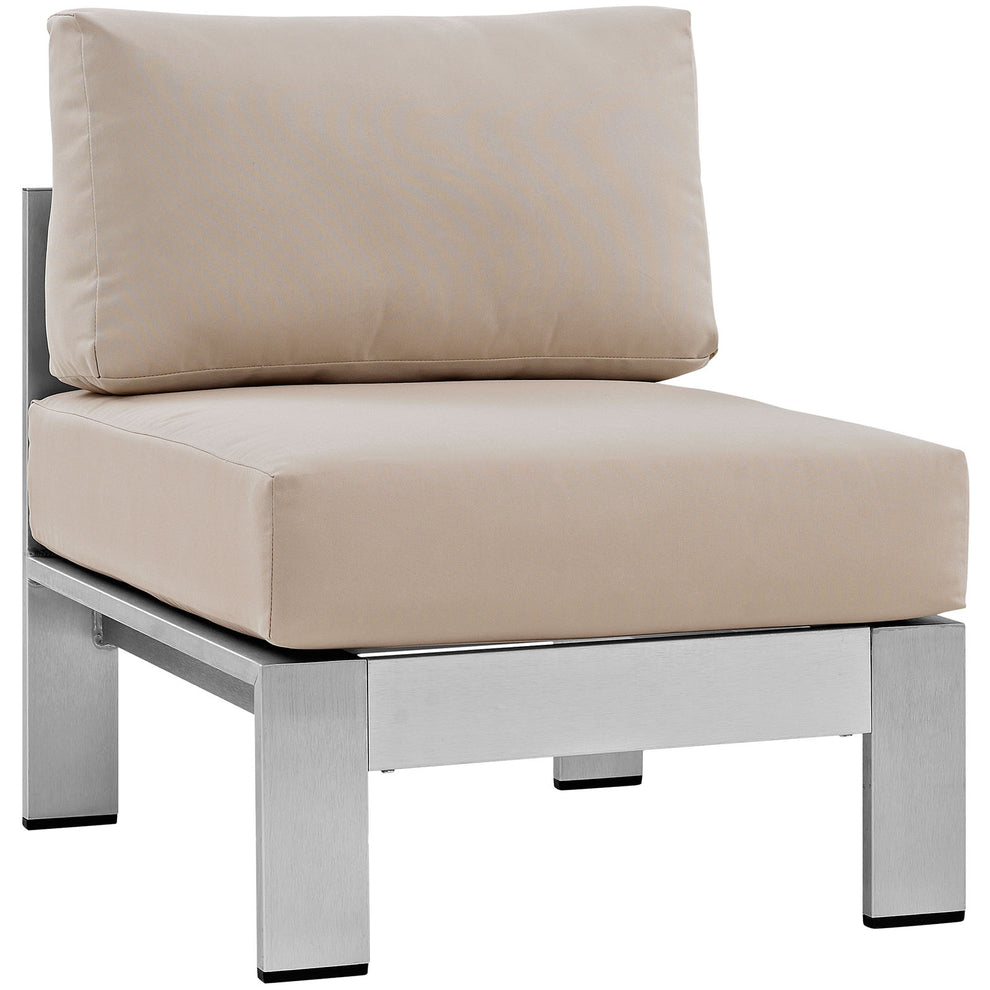 Modway Shore Armless Outdoor Patio Aluminum Chair - EEI-2263 | Outdoor Chairs | Modishstore - 4