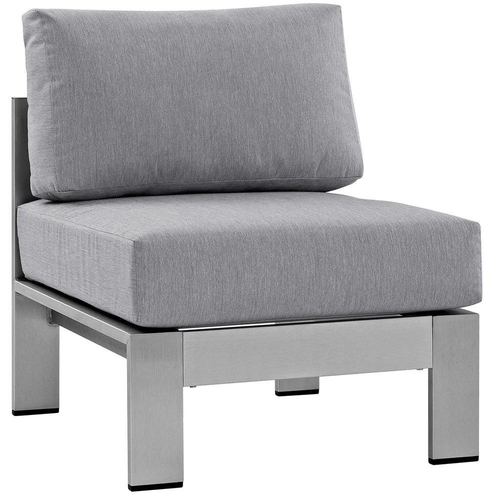 Modway Shore Armless Outdoor Patio Aluminum Chair - EEI-2263 | Outdoor Chairs | Modishstore - 3