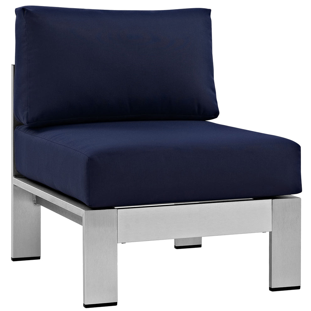 Modway Shore Armless Outdoor Patio Aluminum Chair - EEI-2263 | Outdoor Chairs | Modishstore - 2
