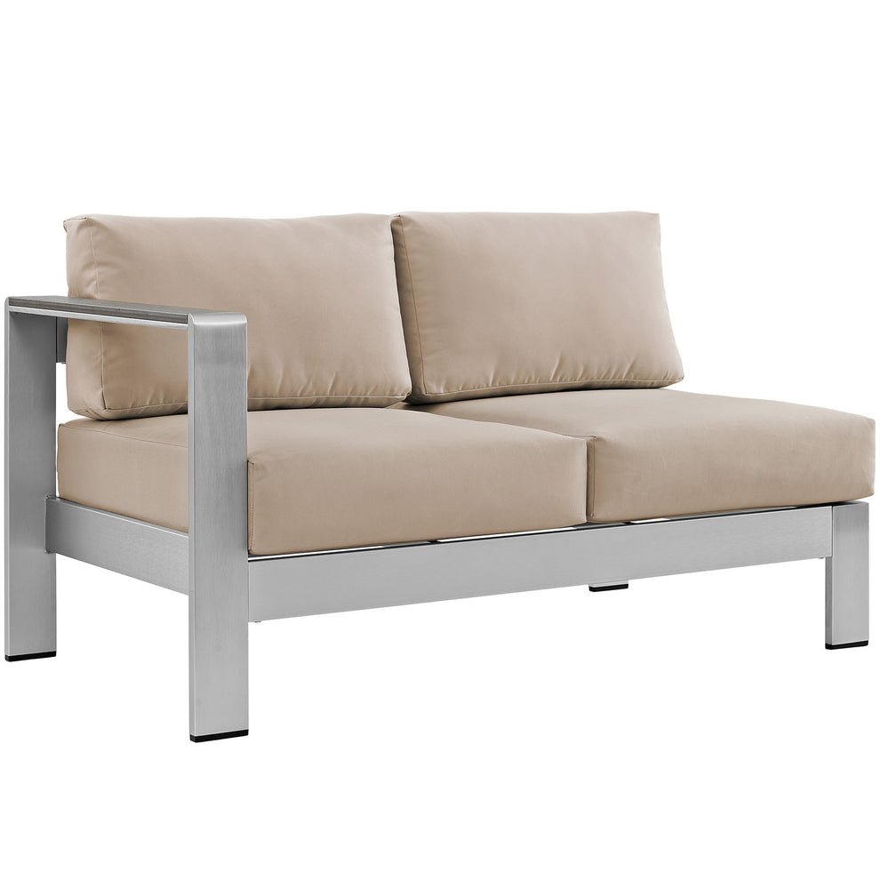 Modway Shore Left-Arm Corner Sectional Outdoor Patio Aluminum Loveseat - EEI-2265 | Outdoor Sofas, Loveseats & Sectionals | Modishstore - 4