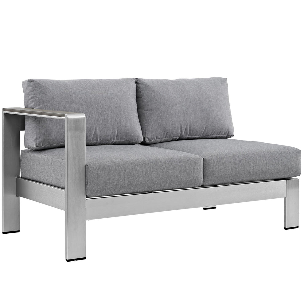 Modway Shore Left-Arm Corner Sectional Outdoor Patio Aluminum Loveseat - EEI-2265 | Outdoor Sofas, Loveseats & Sectionals | Modishstore - 3