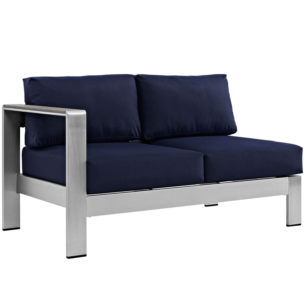 Modway Shore Left-Arm Corner Sectional Outdoor Patio Aluminum Loveseat - EEI-2265 | Outdoor Sofas, Loveseats & Sectionals | Modishstore - 2