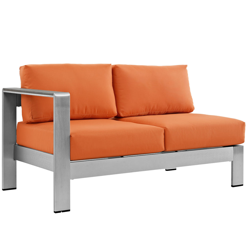 Modway Shore Left-Arm Corner Sectional Outdoor Patio Aluminum Loveseat - EEI-2265 | Outdoor Sofas, Loveseats & Sectionals | Modishstore - 1
