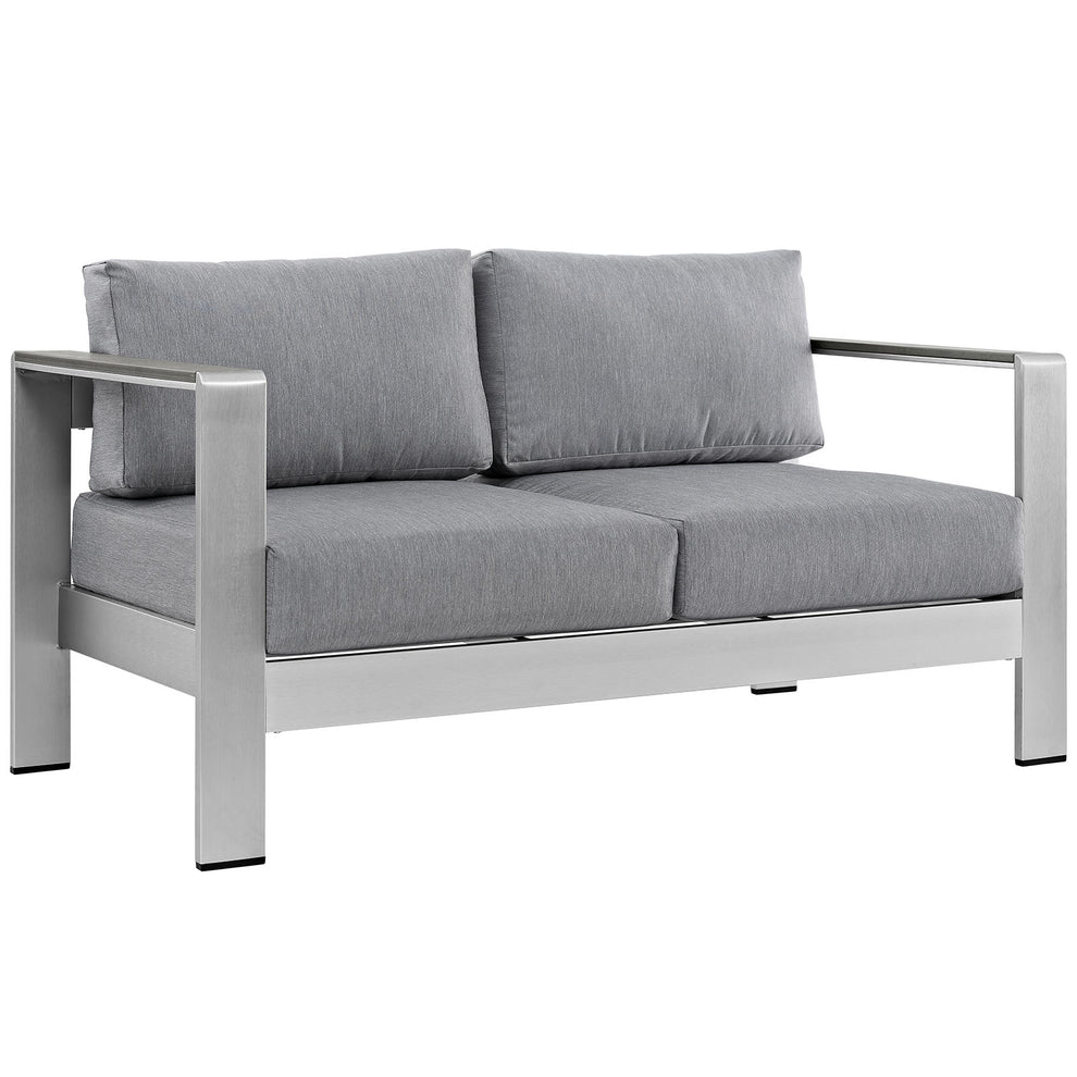 Modway Shore Outdoor Patio Aluminum Loveseat - EEI-2267 | Outdoor Sofas, Loveseats & Sectionals | Modishstore - 3