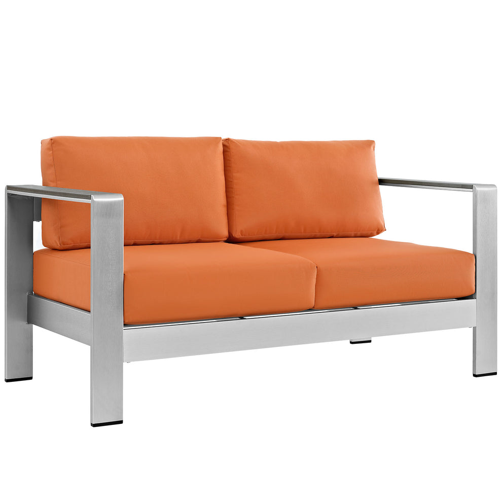 Modway Shore Outdoor Patio Aluminum Loveseat - EEI-2267 | Outdoor Sofas, Loveseats & Sectionals | Modishstore - 1