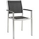 Modway Shore Outdoor Patio Aluminum Dining Chair - Silver Black | Dining Chairs | Modishstore-6