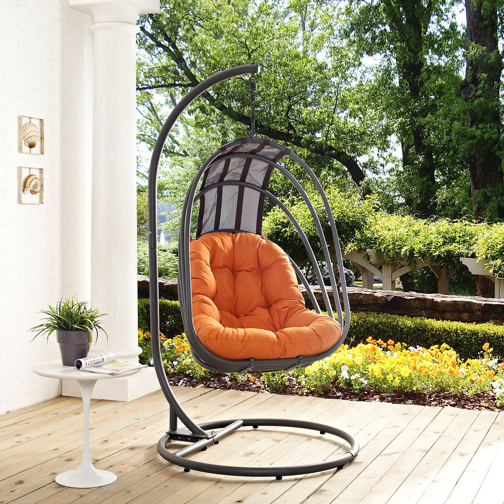 Whisk Outdoor Patio  Swing Chair With Stand By Modway - EEI-2275 | Outdoor Porch Swings | Modishstore - 1