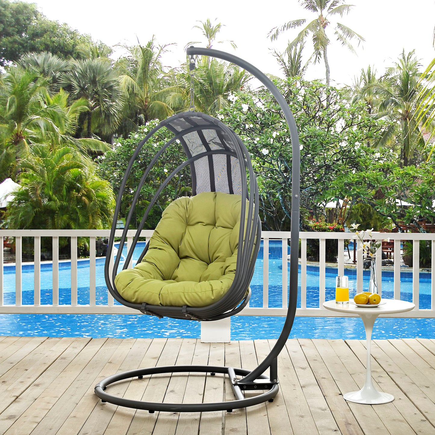 Whisk Outdoor Patio  Swing Chair With Stand By Modway - EEI-2275 | Outdoor Chairs | Modishstore - 5