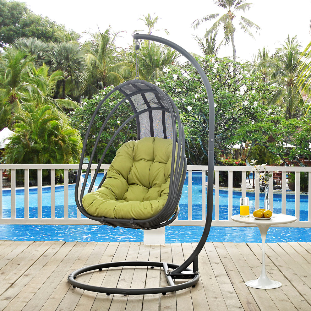 Whisk Outdoor Patio  Swing Chair With Stand By Modway - EEI-2275 | Outdoor Porch Swings | Modishstore - 5